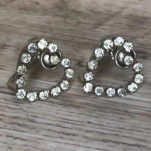 Krementz 14 kt Gold Plated Screw On Heart Earrings